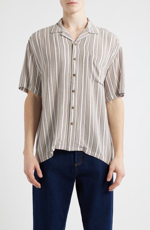 Bunker Twisted Stripe Camp Shirt