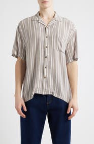 Brixton Bunker Twisted Stripe Camp Shirt