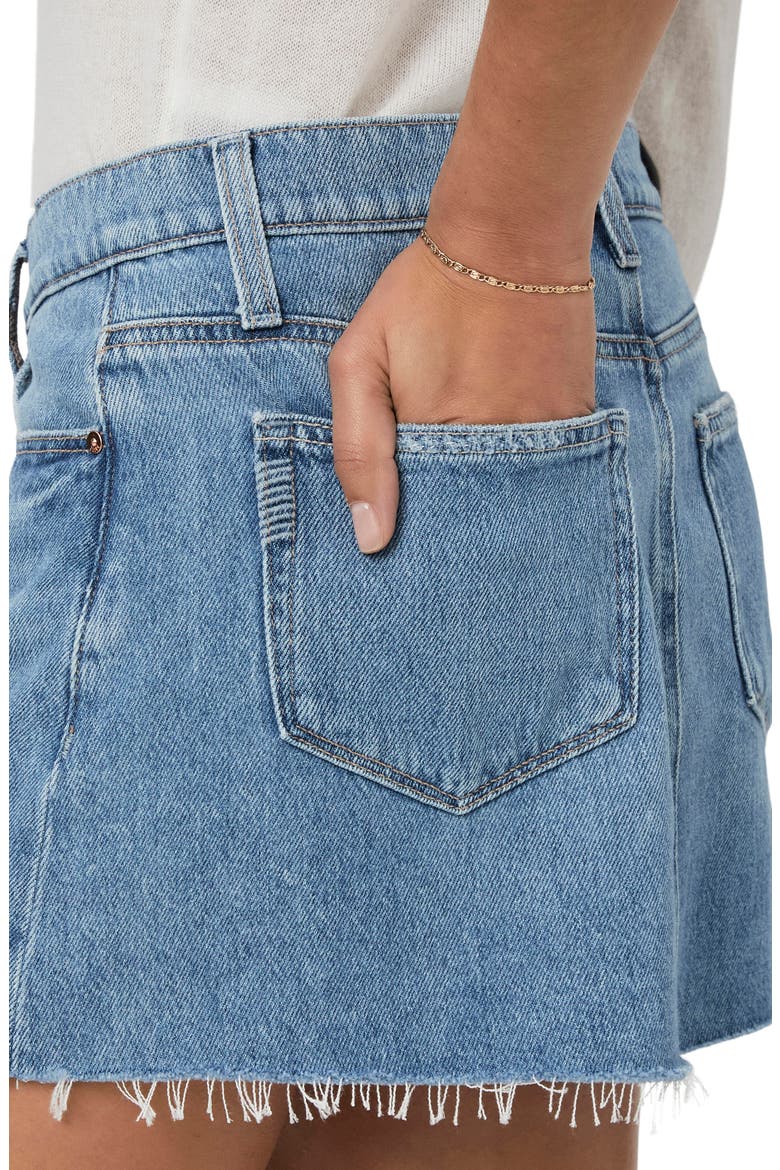 Ryder Denim Miniskirt, Alternate, color, ALAYA
