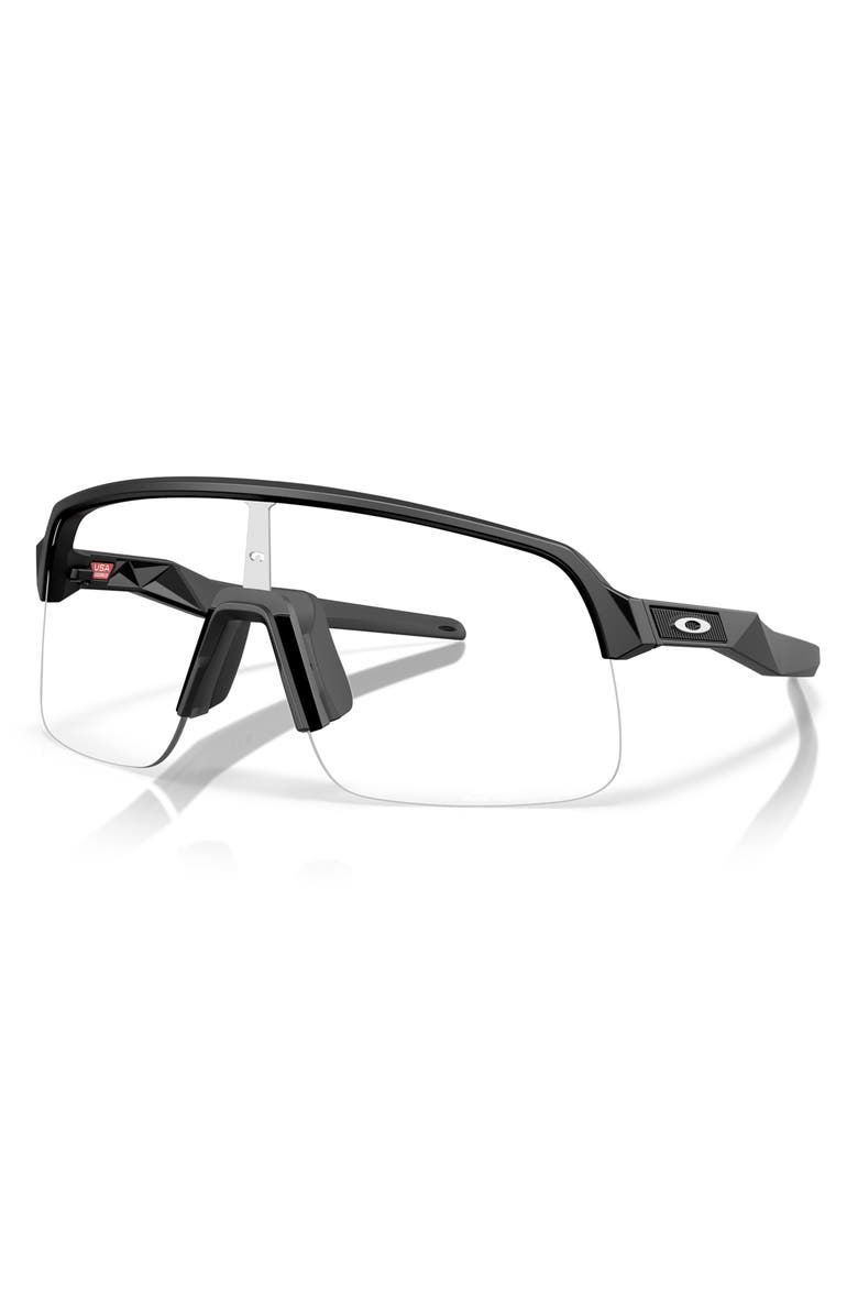 Oakley Prizm<sup>™</sup> Clear Iridium 34mm Rectangular Sunglasses, Alternate, color, Matte Black / Clear