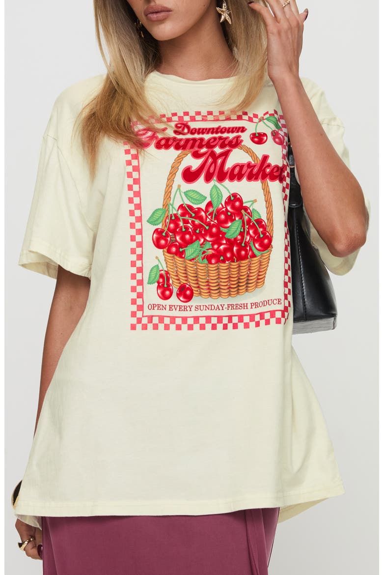 Downtown Market Graphic T-Shirt, Main, color, WHITE