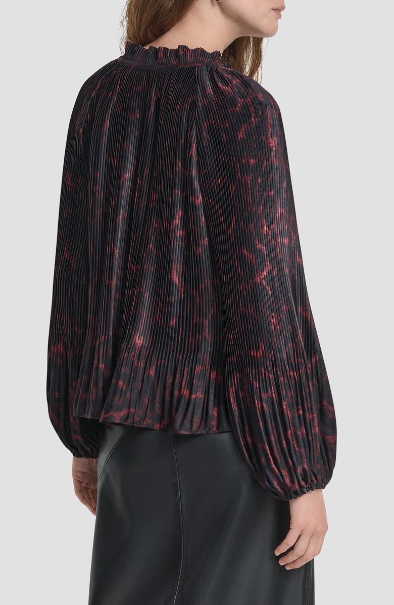 DKNY Print Pleated Top, Alternate, color, 