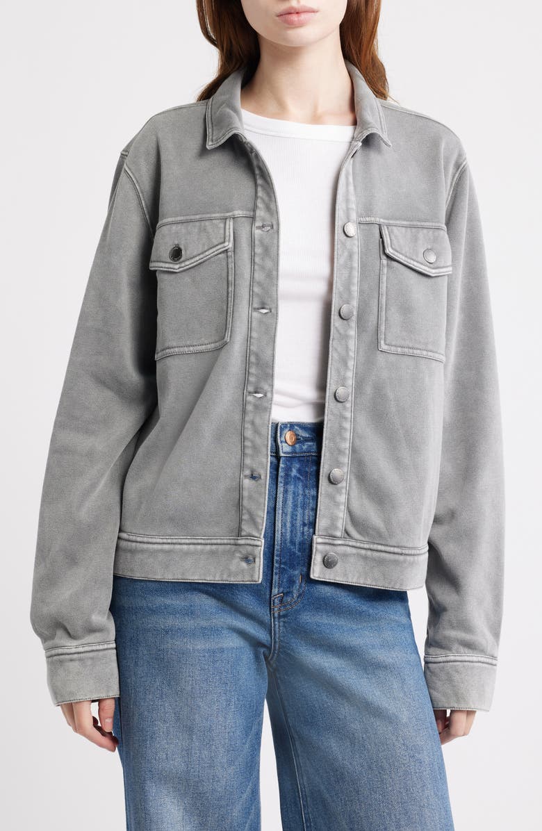 Threads 4 Thought Abbey Mineral Wash Organic Cotton Blend Shirt, Main, color, Black