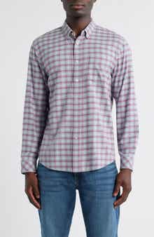 Vance Shadow Check Cotton Blend Button-Down Shirt