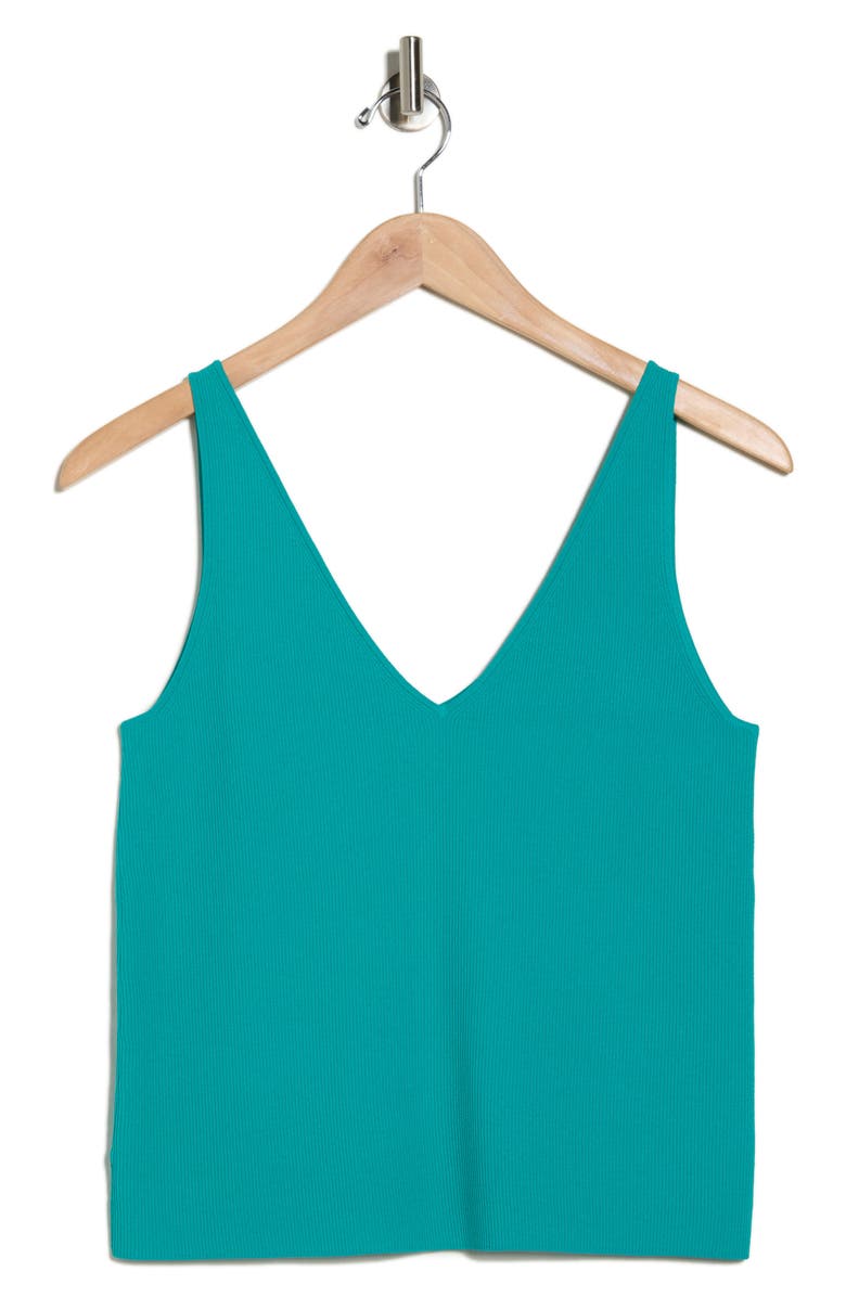 Theory Double V Sweater Tank, Alternate, color, Billiard