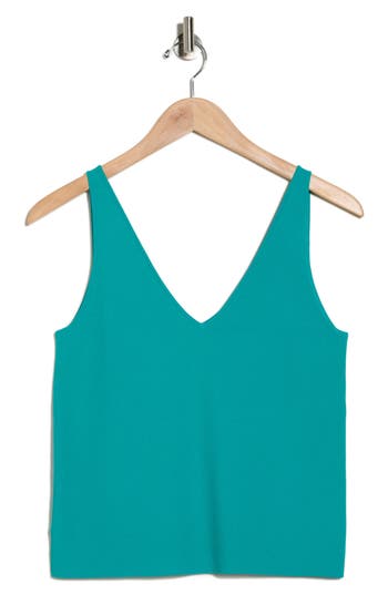 Theory Double V Sweater Tank In Blue