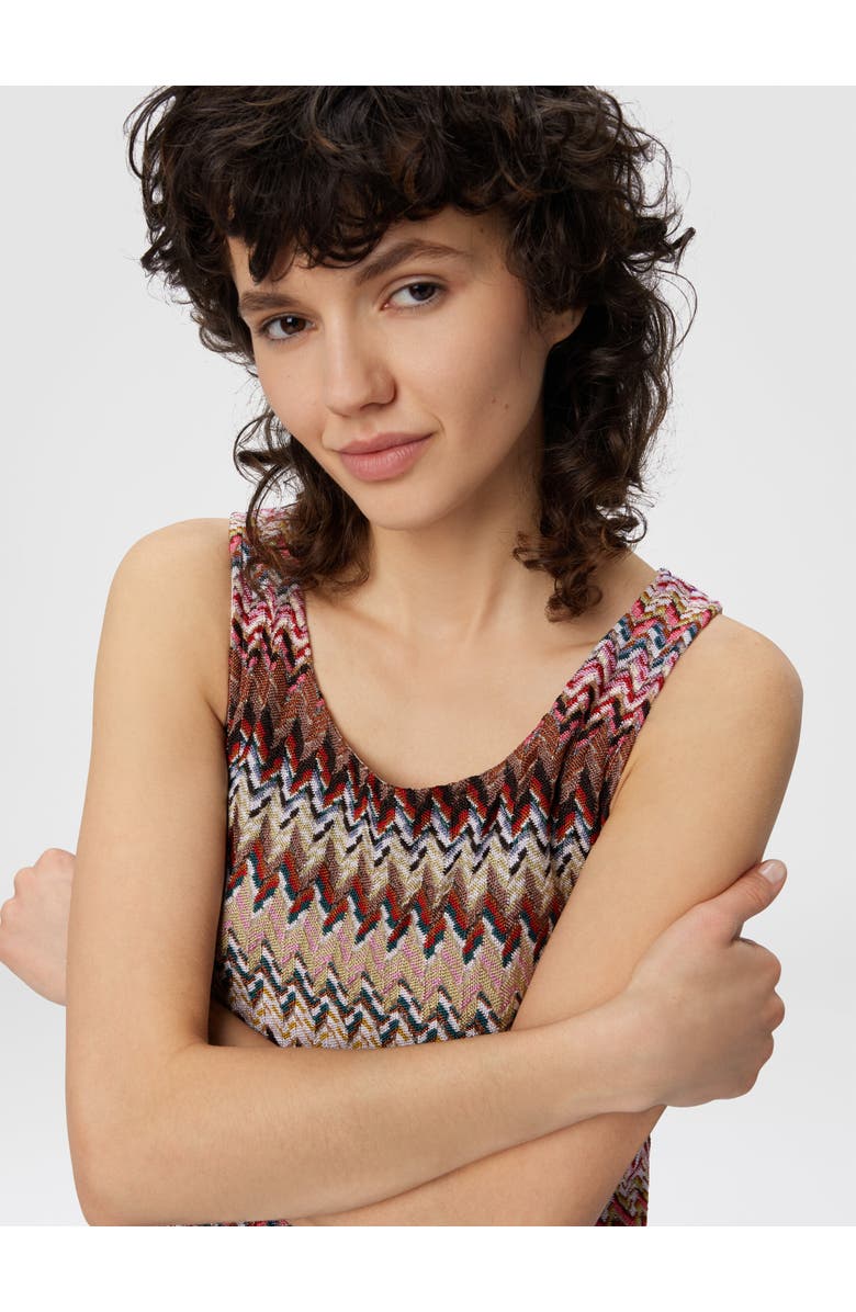 Missoni Zigzag Tank Top With Ribbed Detail, Alternate, color, Multicoloured