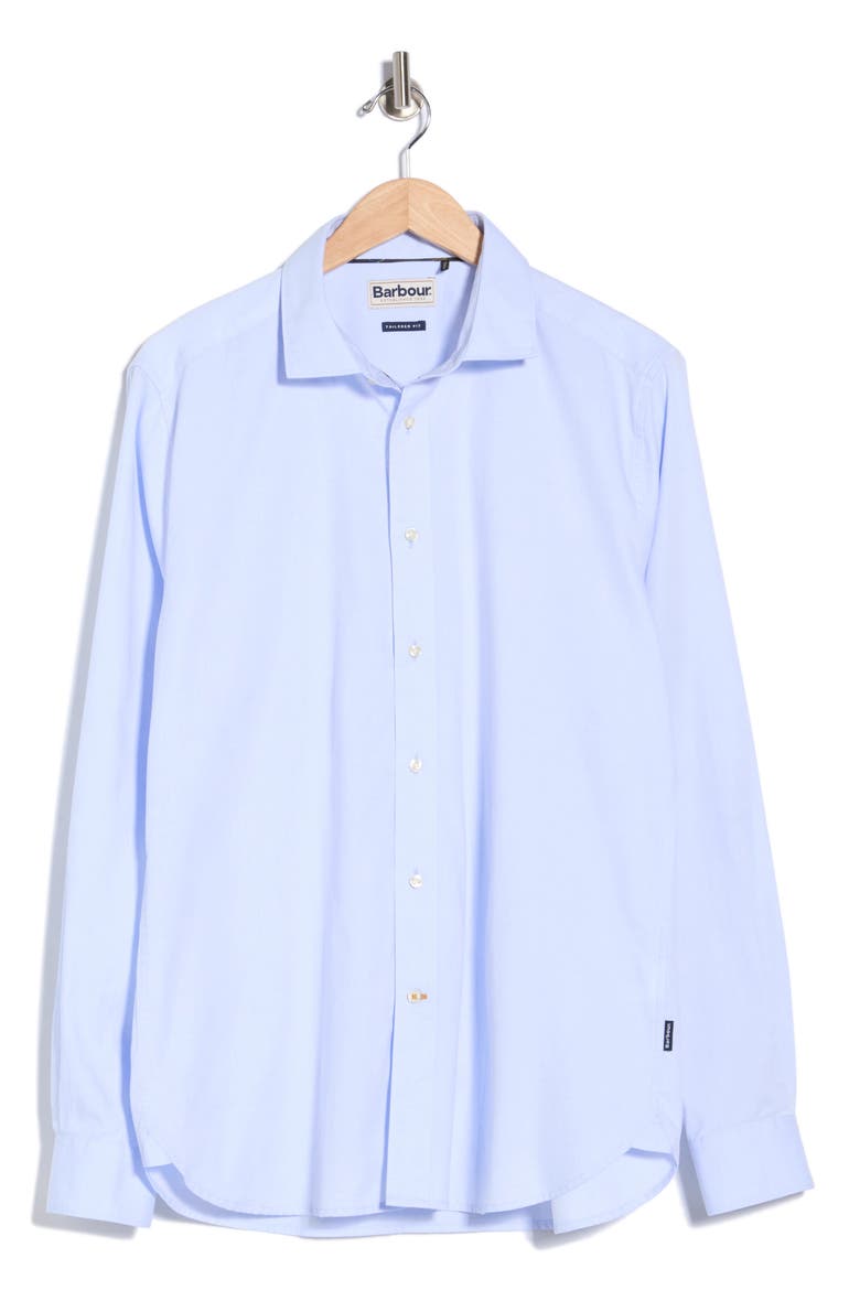 Throckley Tailored Fit Pin Point Button-Up Shirt, Main, color, SKY