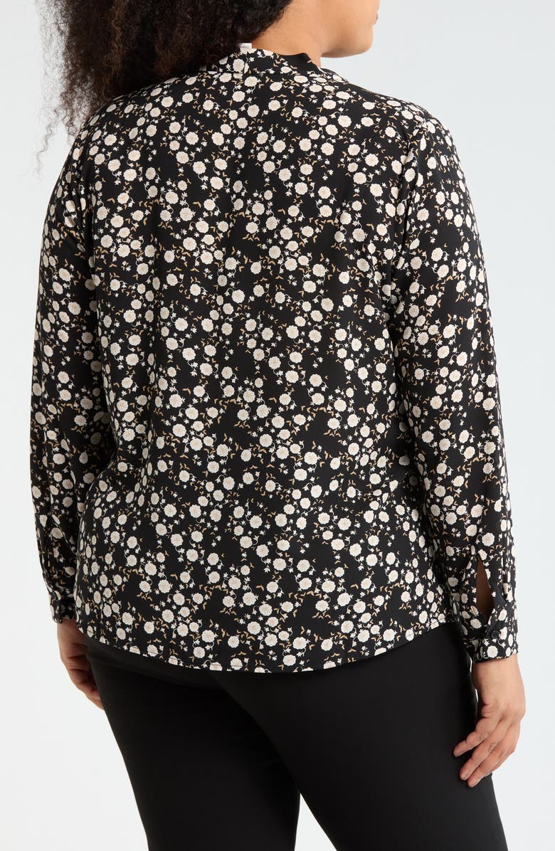 NORDSTROM RACK V-Neck Top, Alternate, color, Black- Ivory Josie Ditsy