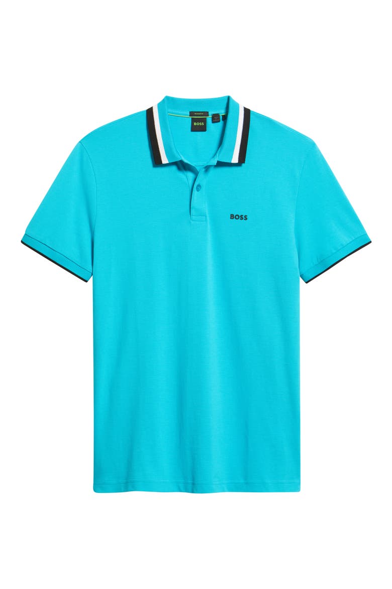 Paddy Tipped Cotton Polo, Alternate, color, OPEN BLUE