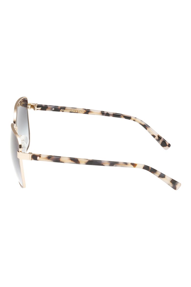 58mm Square Sunglasses, Alternate, color, GOLD / SMOKE GRADIENT LENS