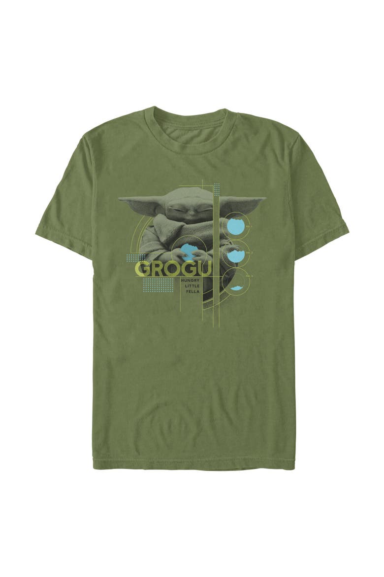 Men's Star Wars The Mandalorian and Grogu The Child Hungry Little Fella  Graphic T-Shirt, Main, color, Military Green