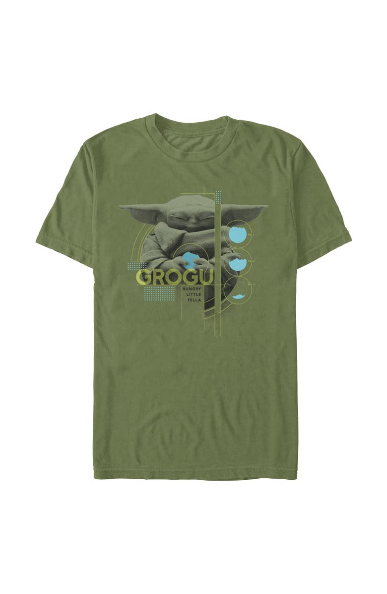 Star Wars: The Mandalorian and Grogu Men's Star Wars The Mandalorian and Grogu The Child Hungry Little Fella Graphic T-Shirt, Main, color, Military Green