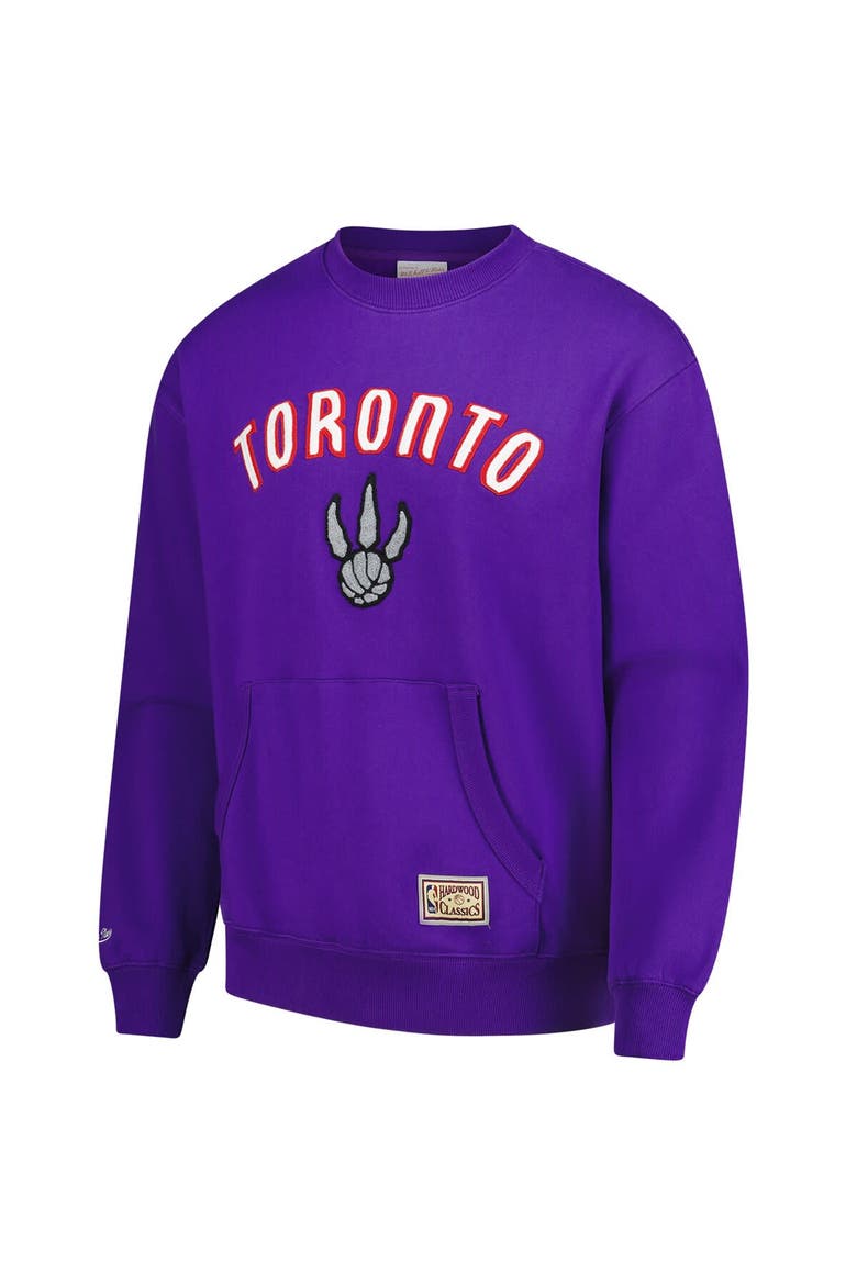 Men's Mitchell & Ness Purple Toronto Raptors Nights Pullover Sweatshirt, Alternate, color, Purple