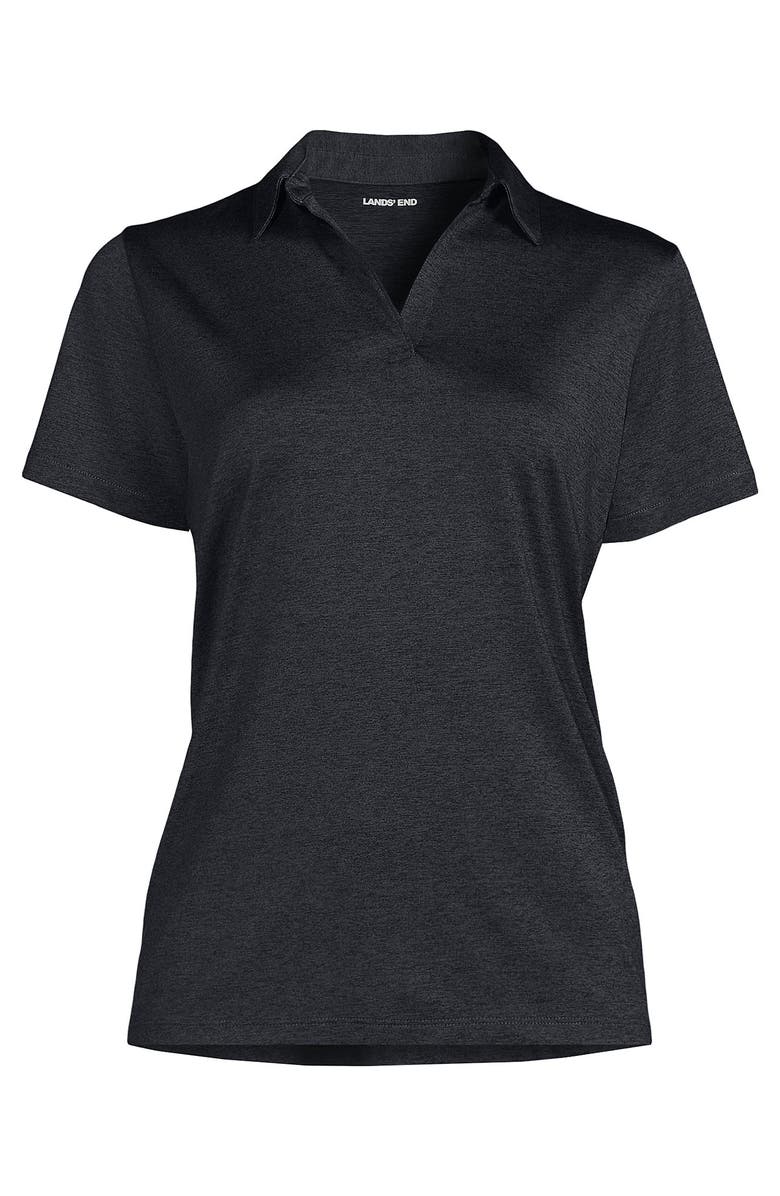 Lands
 End Rapid Dry Short Sleeve Space Dye Sport Neck Polo Shirt, Alternate, color, 