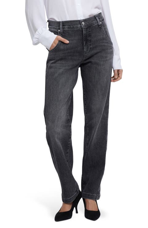 Brooke High Waist Loose Straight Leg Jeans (Vintage Noir) (Regular & Petite)