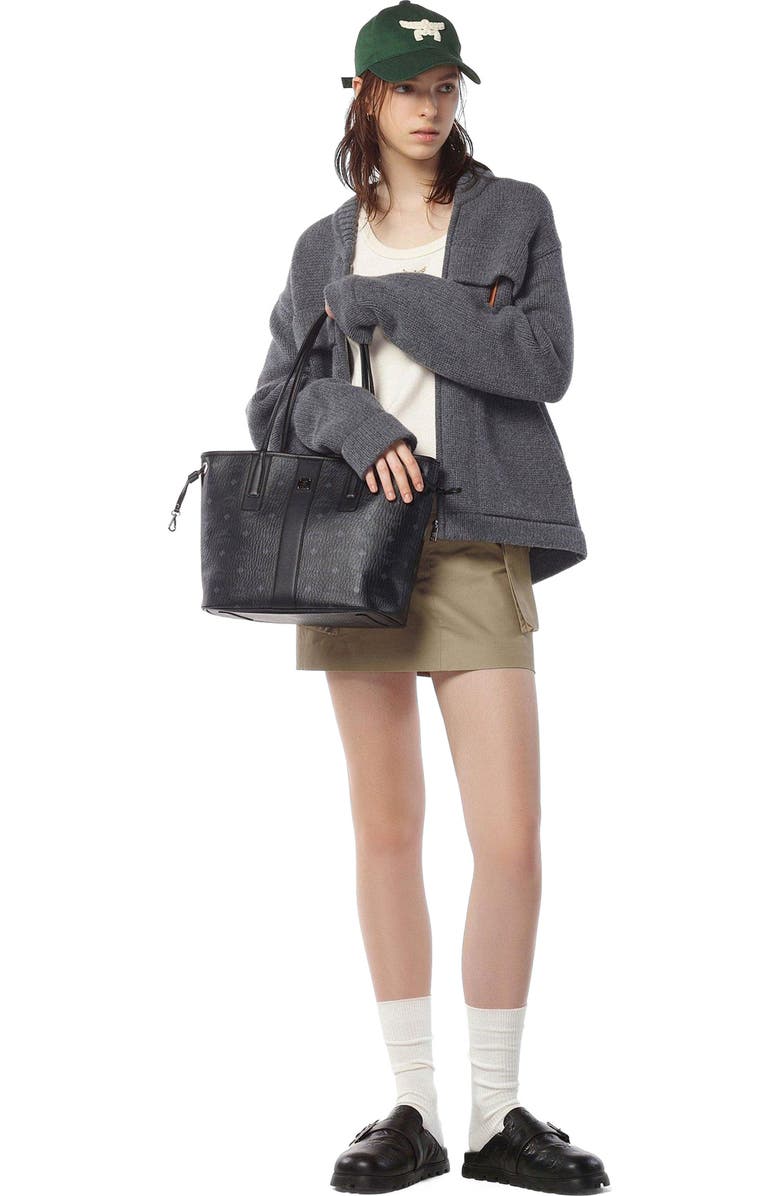 MCM Small Reversible Liz Shopper in Visetos, Alternate, color,