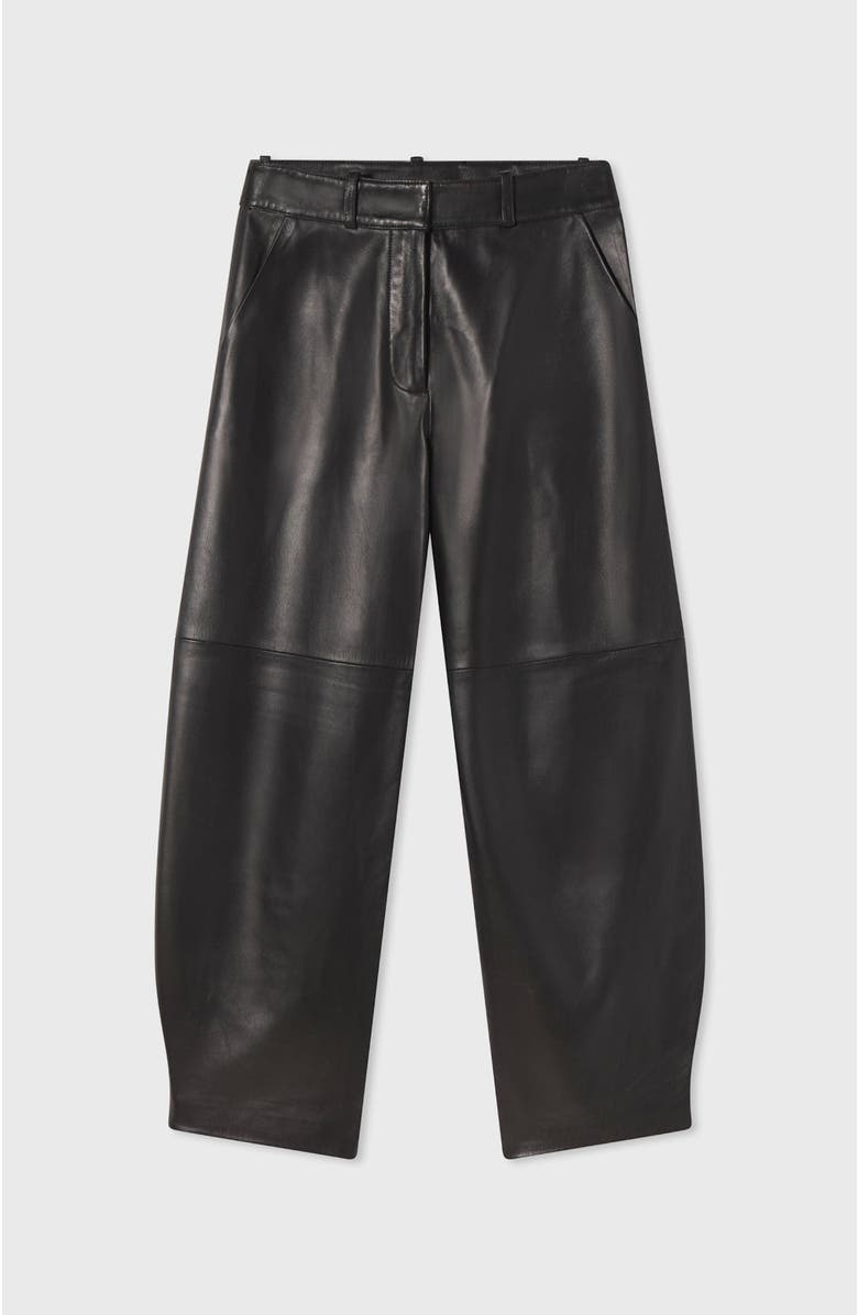 CO Cropped Leather Trouser, Alternate, color, 