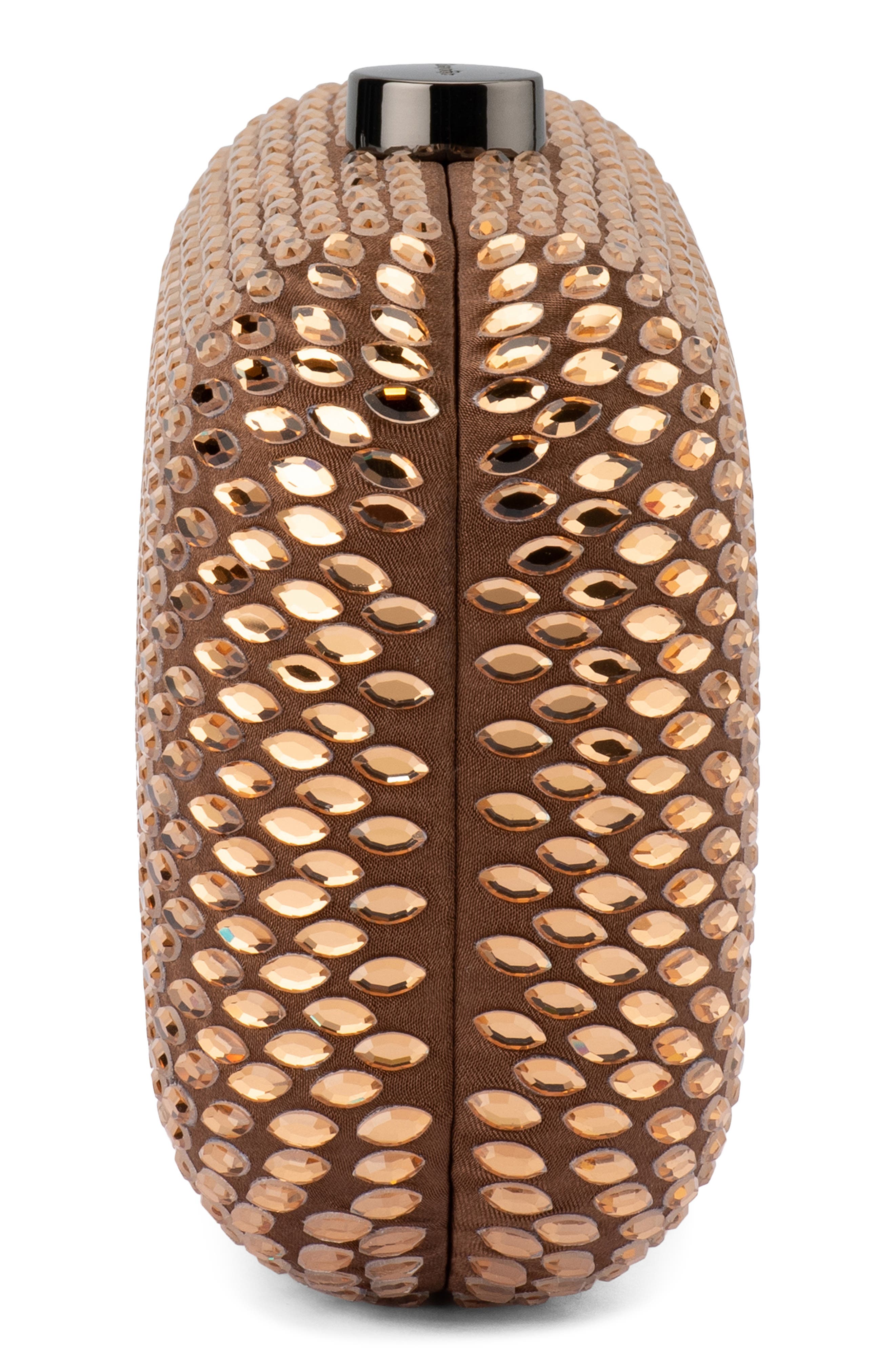 Olga Berg Brooks Hotfix Frame Clutch, Alternate, color, Copper