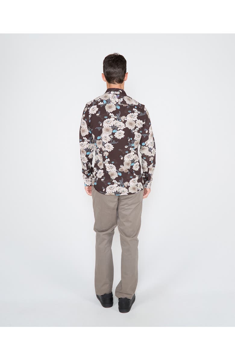 Lords of Harlech Sawyer Knit Button-Up Shirt, Alternate, color, Serious Floral Black