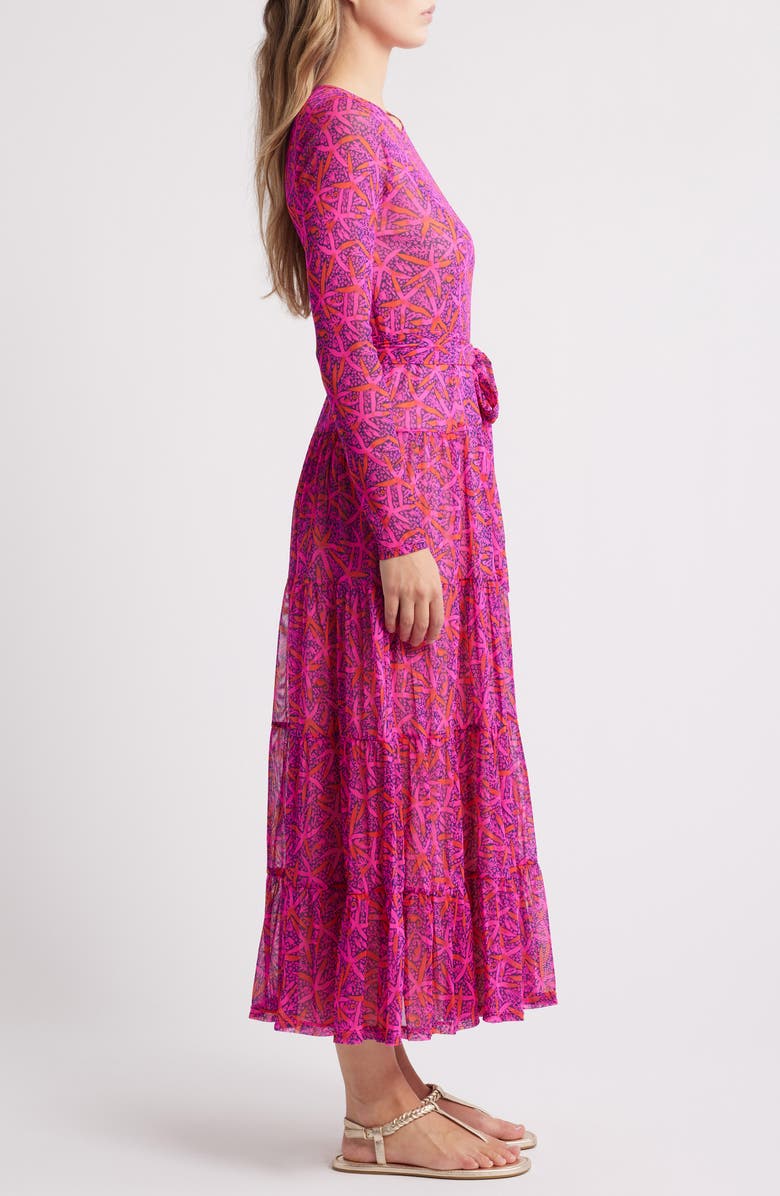 Lilly Pulitzer<sup>®</sup> Izabella Print Long Sleeve Tiered Maxi Dress, Alternate, color, 