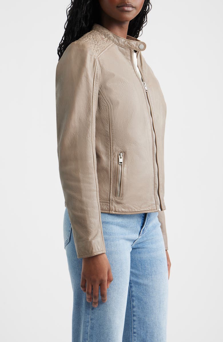 MAURITIUS Lily Leather Jacket, Alternate, color, 