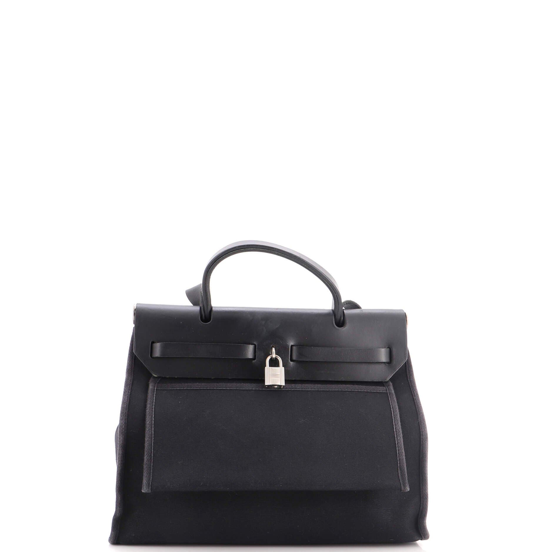 Herbag Toile And Leather Pm, Alternate, color, Black