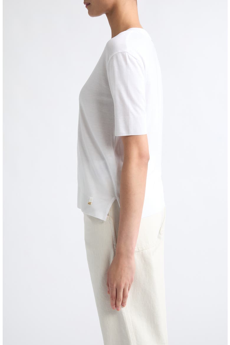 Glam Knit Crewneck T-Shirt, Alternate, color, 1000 WHITE