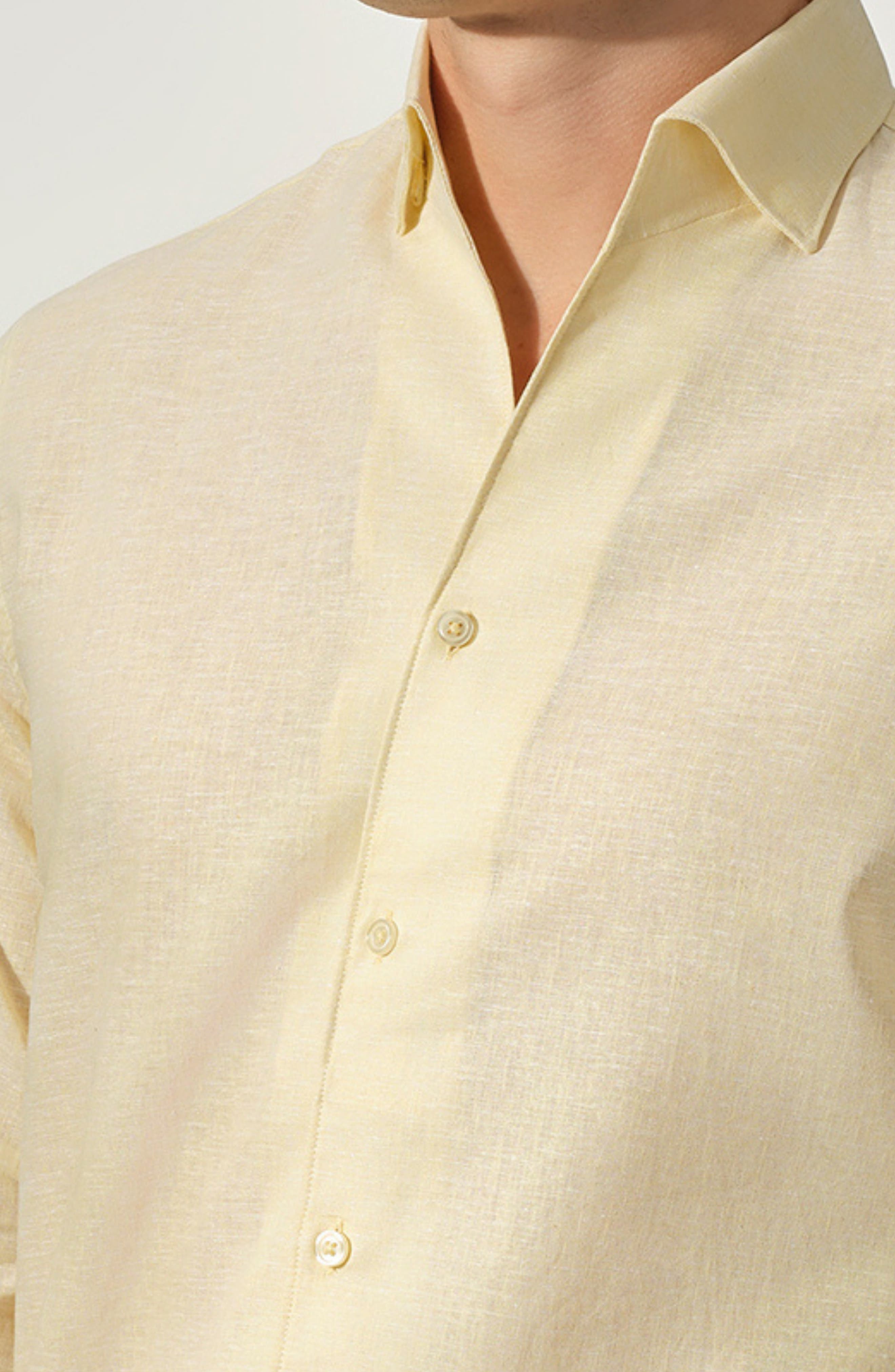 Linen Blend Button-Up Shirt - image 4
