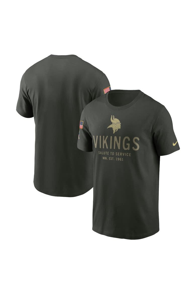 Men's Nike Forest Green Minnesota Vikings 2025 Salute to Service Sideline Primary Edge Dri-FIT T-Shirt, Alternate, color, Forest Green