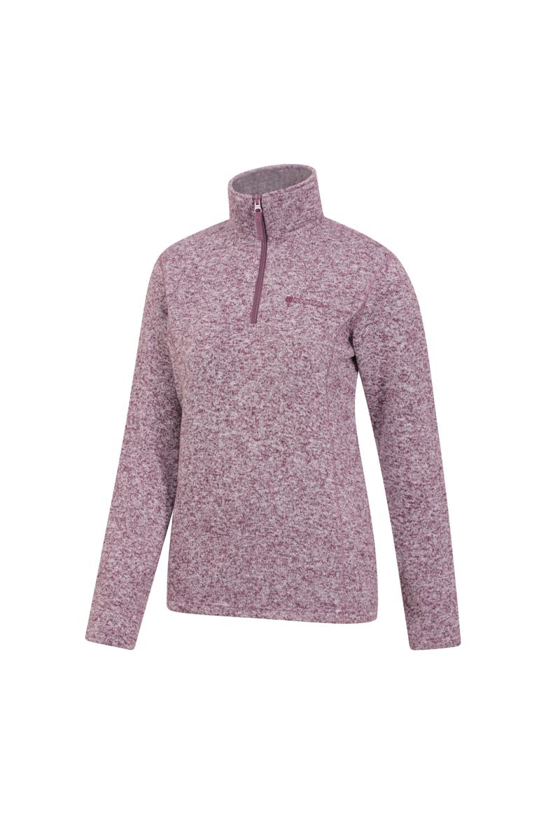 Idris Half Zip Fleece Top, Alternate, color, Burgundy