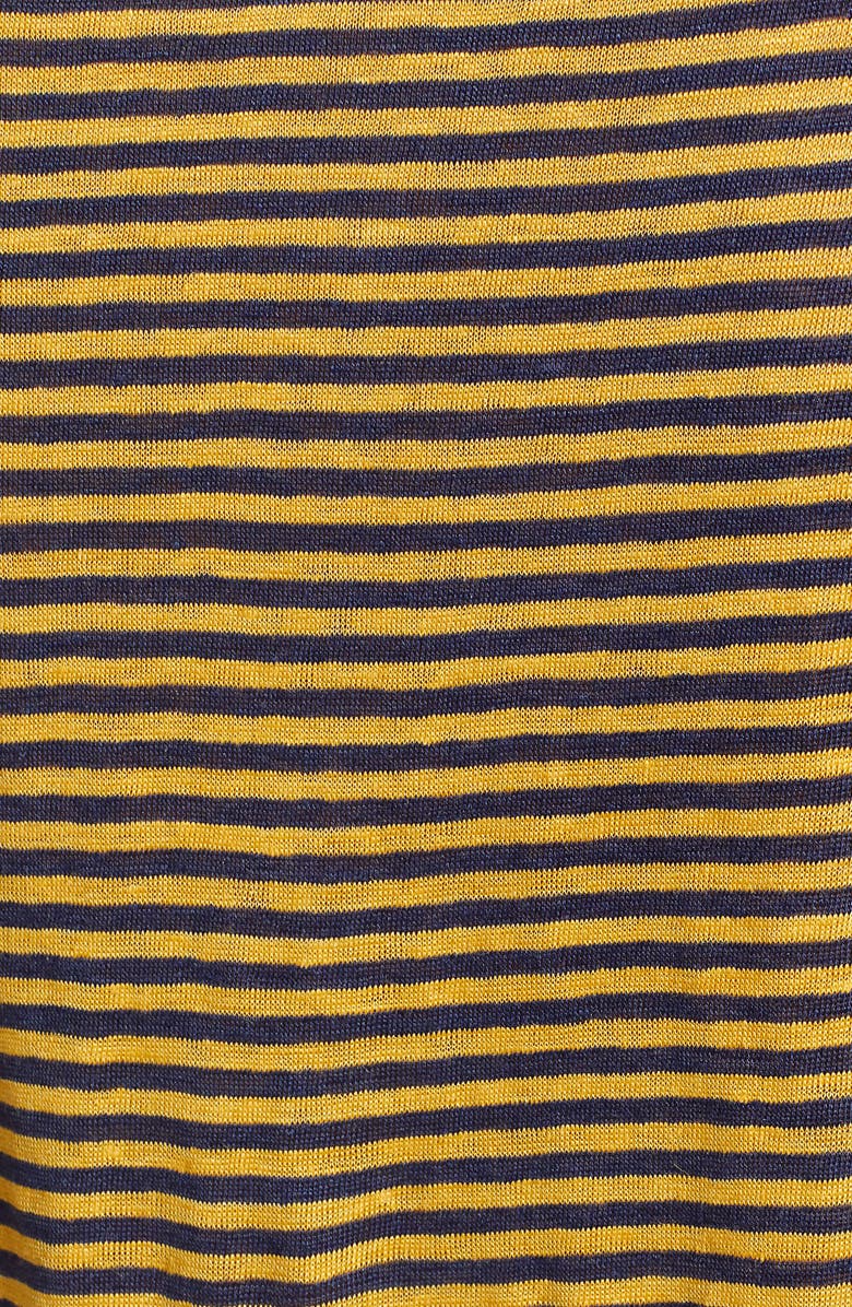 Lou & Grey Striped Linen Tee, Alternate, color, Wild Sunflower
