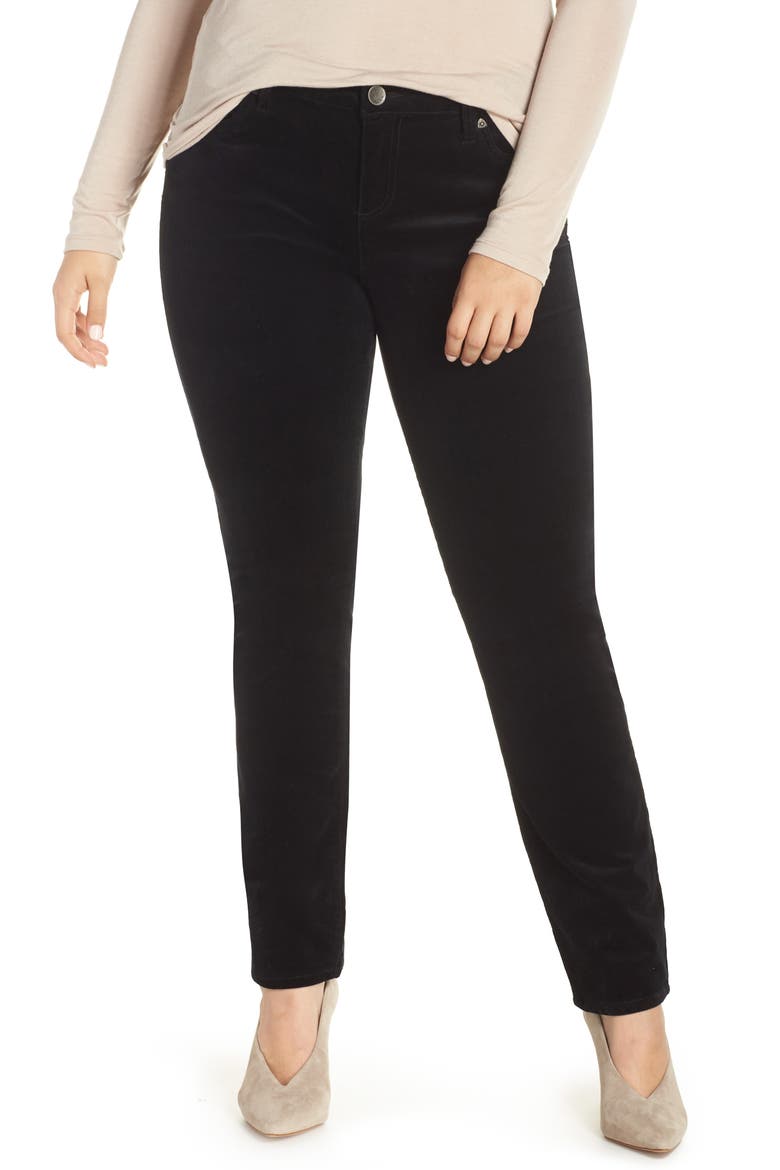 Diana Stretch Corduroy Skinny Pants, Alternate, color, BLACK JM