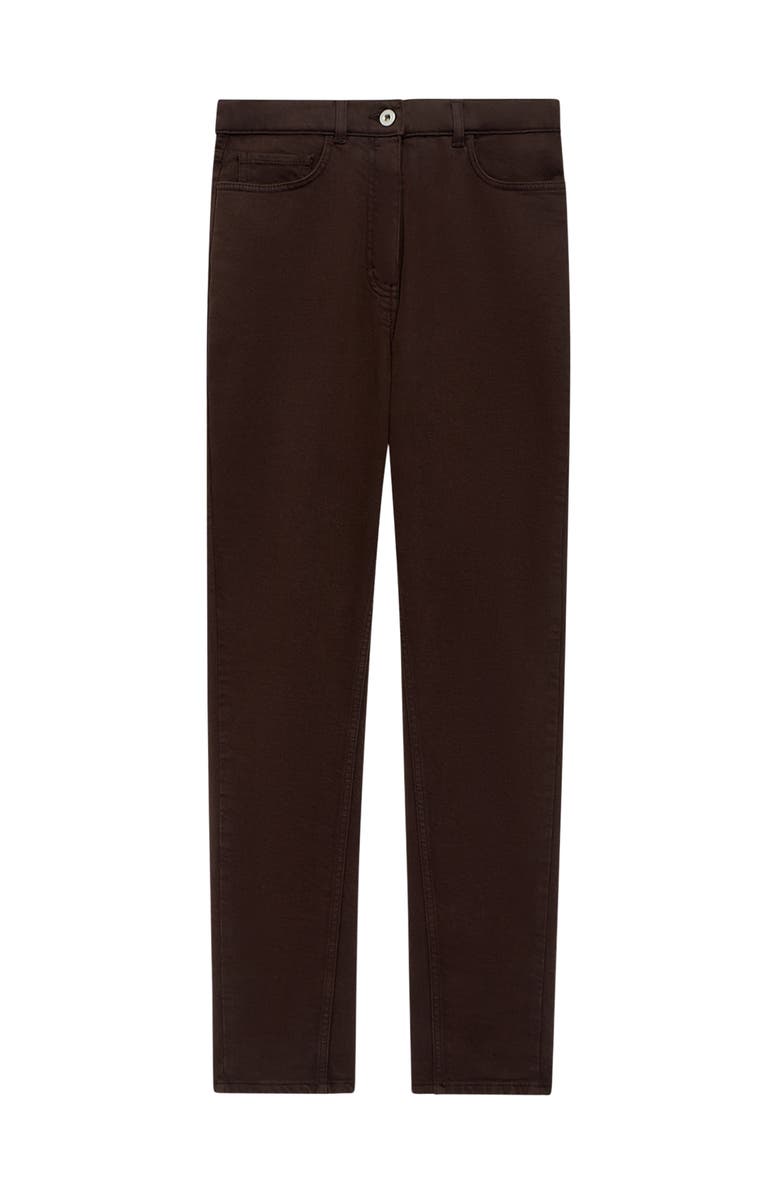 Another Tomorrow Slim Denim Pant, Alternate, color, Dark Chocolate