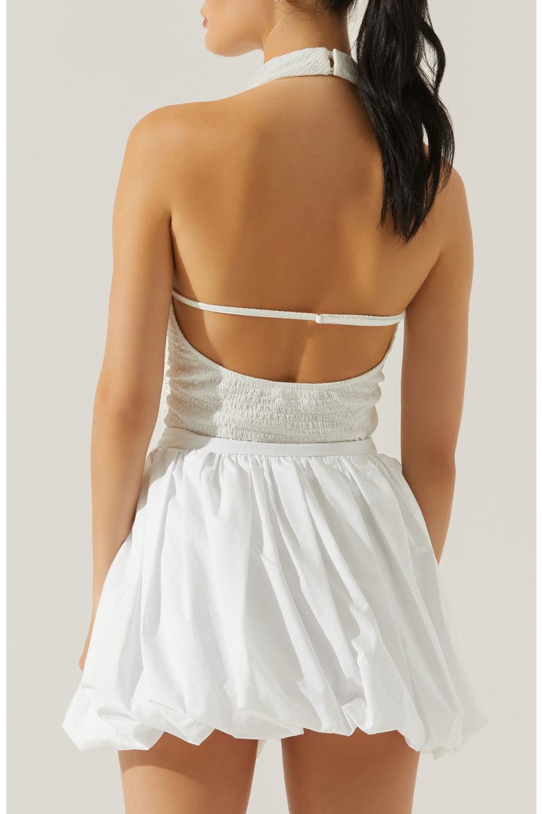 Gwyneth Smock Halter Top, Alternate, color, WHITE