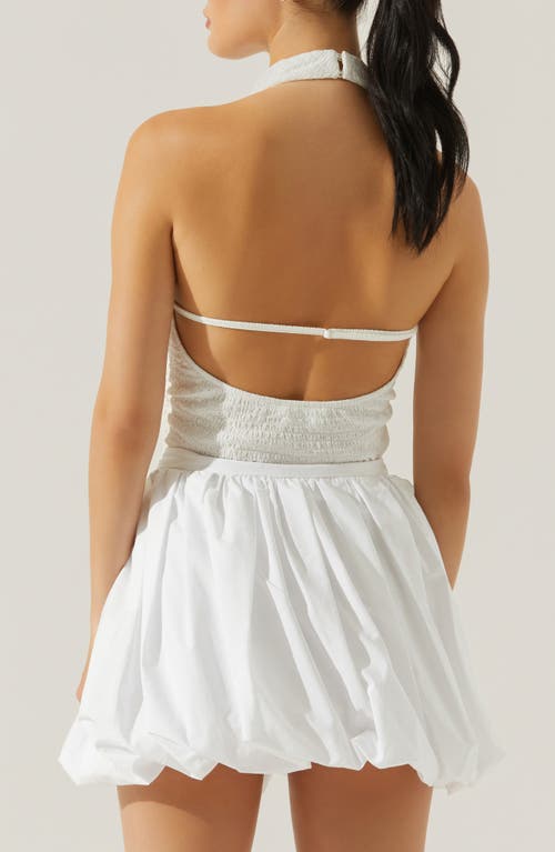 Astr The Label Gwyneth Smock Halter Top In White