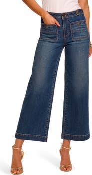 Ramy Brook Gemma Patch Pocket Wide Leg Jeans