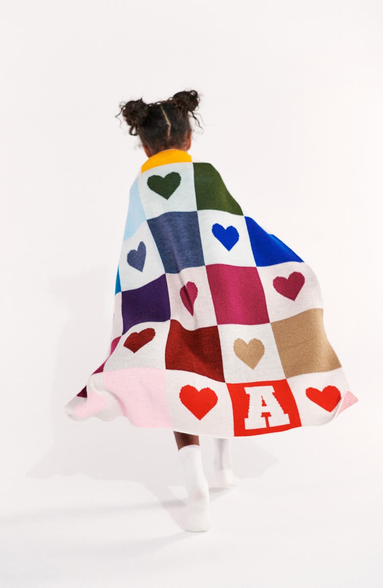 BaubleBar Kids' Takes A Village Letter Blanket, Alternate, color,