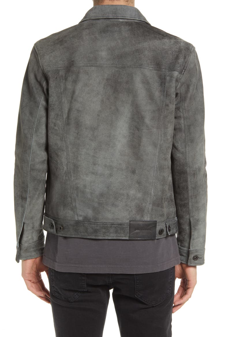 Andrew Suede Trucker Jacket, Alternate, color, SEAL GREY