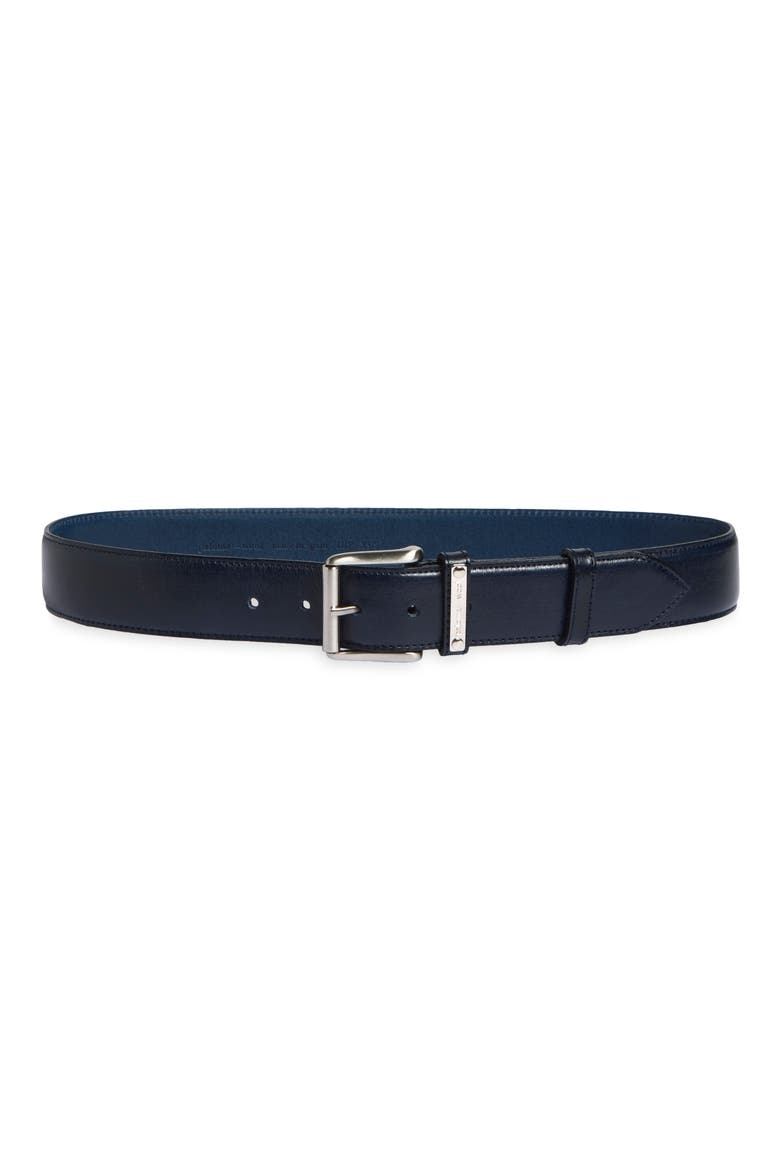 Juana Leather Hip Belt, Main, color, NAVY