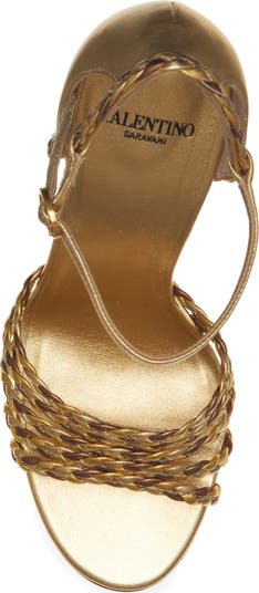 Valentino Garavani Hi Dolly Metallic Ankle Strap Sandal