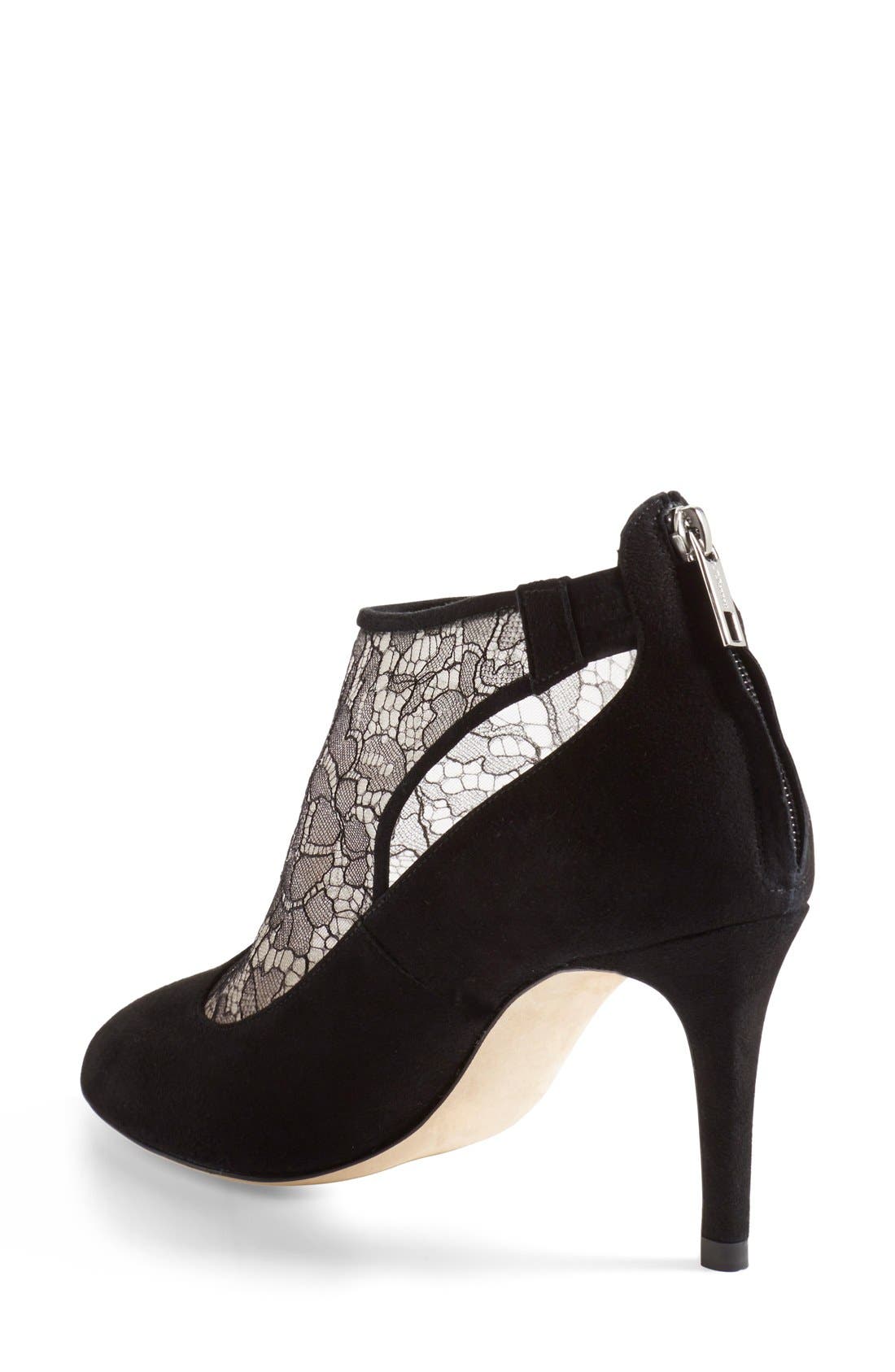 L.K. Bennett 'Candy' Peep Toe Pump, Alternate, color, BLACK