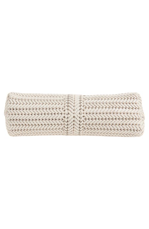 Anya Hindmarch The Neeson Herringbone Woven Leather Hobo In Chalk