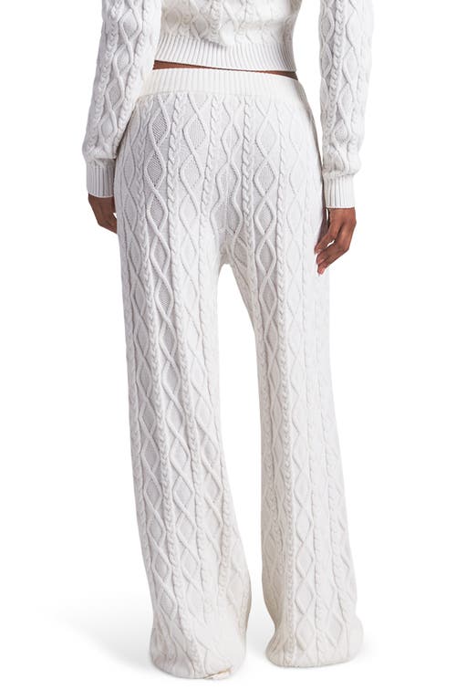 Skims Cable-knit Snow Bunny Trousers In White