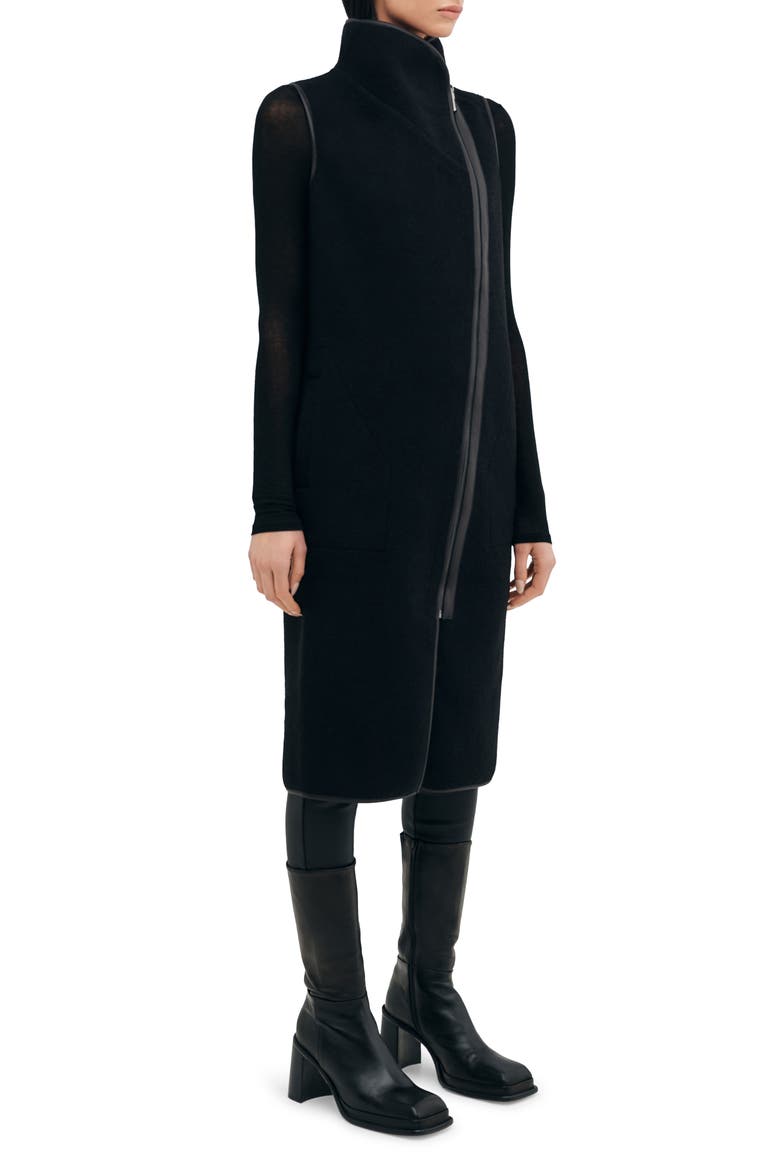 Kendra Virgin Wool Vest, Alternate, color, BLACK