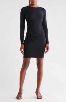 Allie Long Sleeve Ruched Jersey Dress