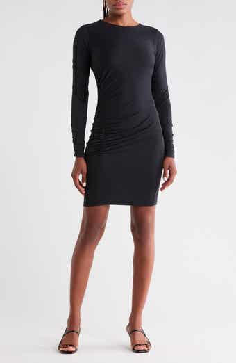 Allie Long Sleeve Ruched Jersey Dress
