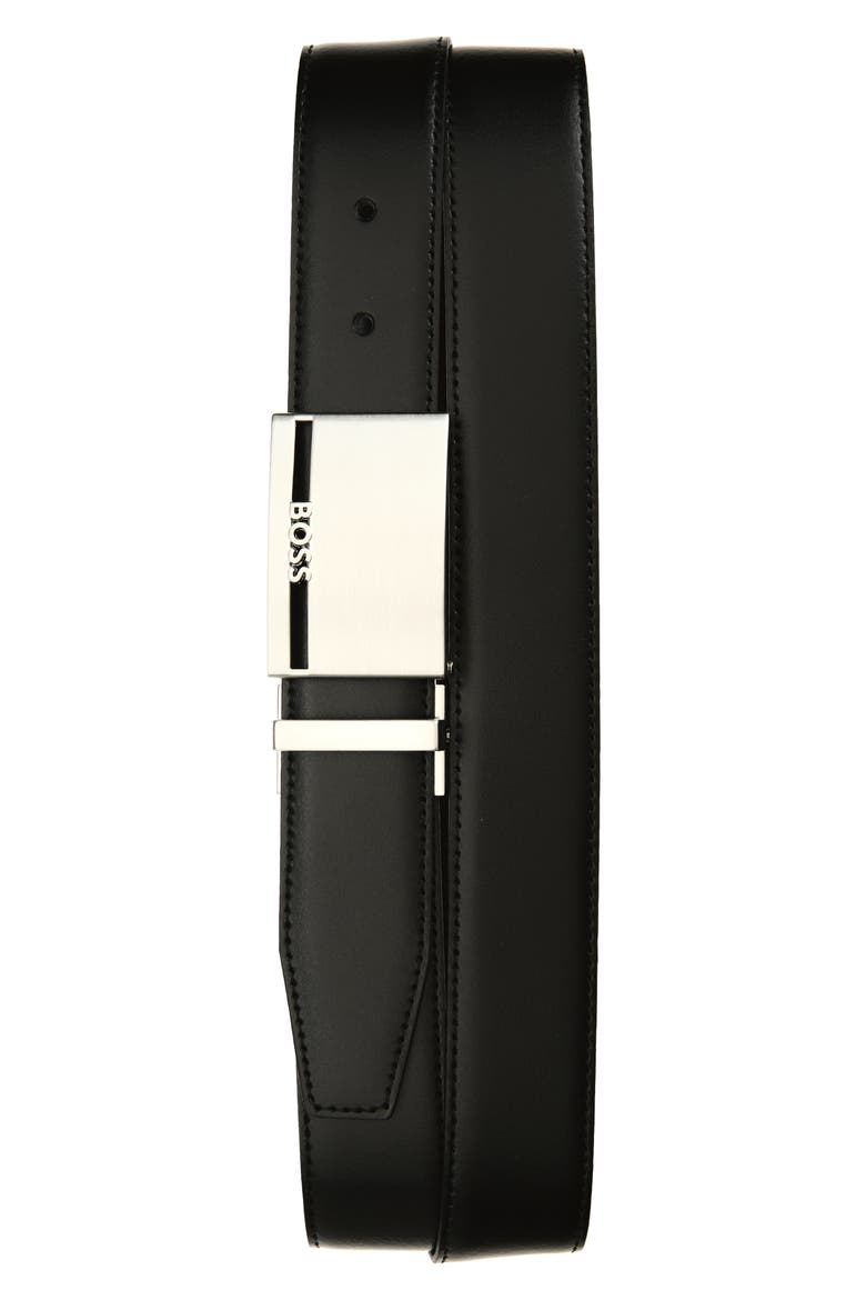 Galliz Leather Belt, Alternate, color, BLACK