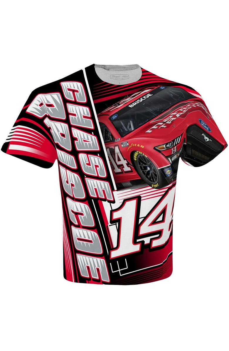 STEWART-HAAS RACING Men's Stewart-Haas Racing Team Collection White Chase Briscoe Haas Tooling Sublimated Dynamic Total Print T-Shirt, Alternate, color, 
