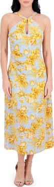 Siena Keyhole Midi Halter Dress